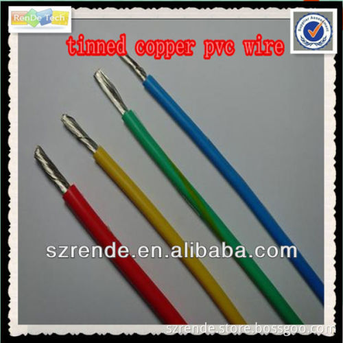 form 0.34mm to 2mm bare copper or tinned copper PVC wire